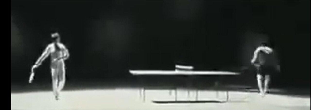 Rare Video Bruce Lee playing ping-pong with Nunchaku ️‍🔥 ️‍🔥