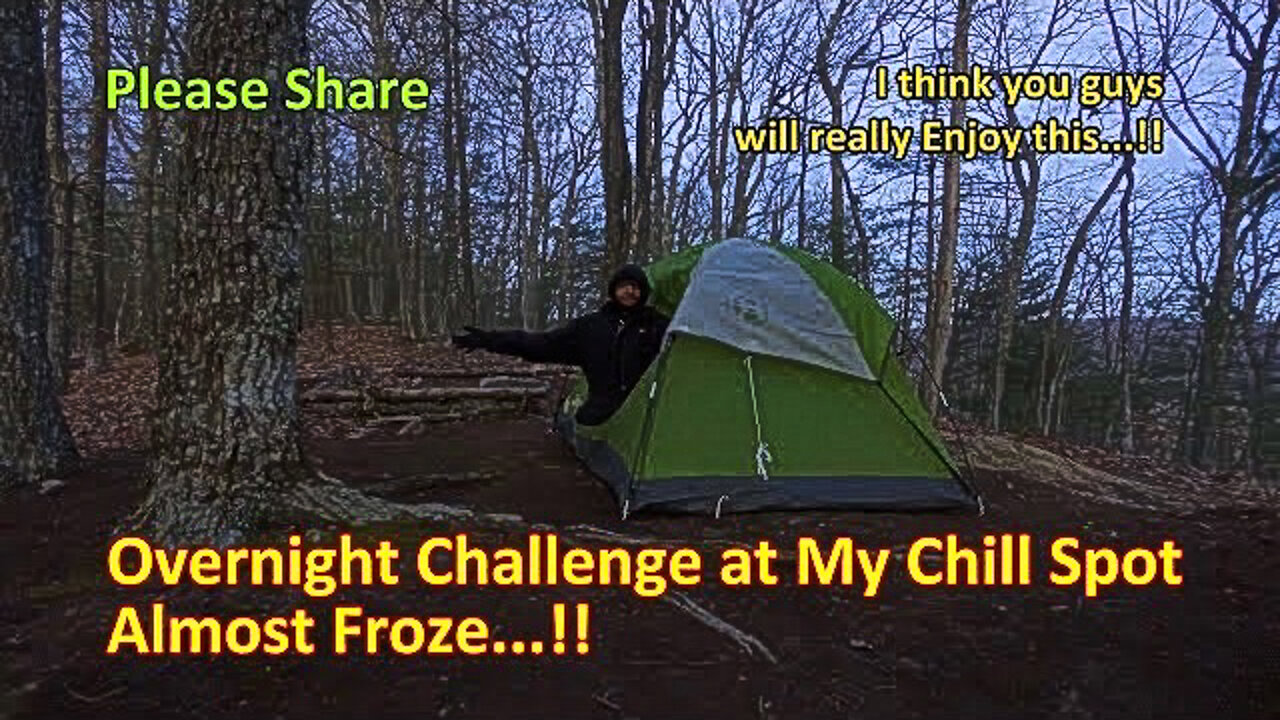 Overnight Challenge at My Chill Spot - Almost Froze