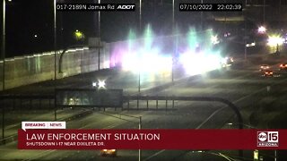 ADOT: I-17 southbound closed due to 'law enforcement situation' near Jomax Road