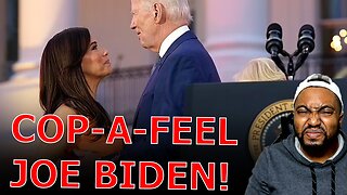 Eva Longoria PUSHES Joe Biden Away As He Tries To Cop A Feel After Making Creepy Jokes!