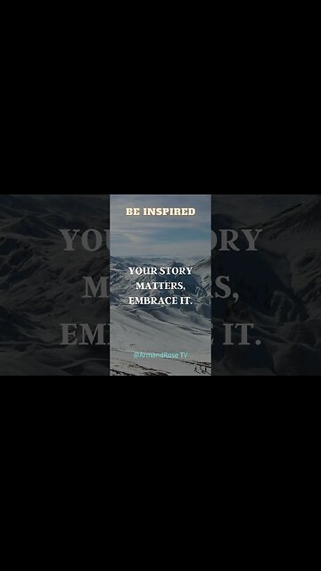 Daily Motivation - Your story matters! You're important and don't let anyone stop you! #dailyword