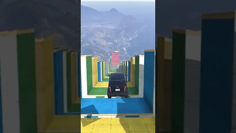 Did the mini car cross the mega ramp? GTA 5 #shorts