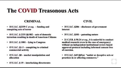 THE COVID TREASONOUS ACTS