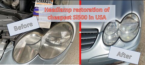 Headlamp restoration on America's cheapest Mercedes SL500