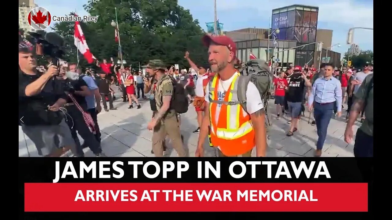 James Topp in Ottawa - Arrives at the War Memorial