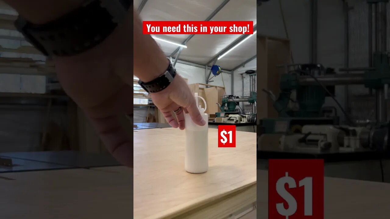Shop hack you need to know! $1 condiment bottles FTW #woodworking #shorts #viral