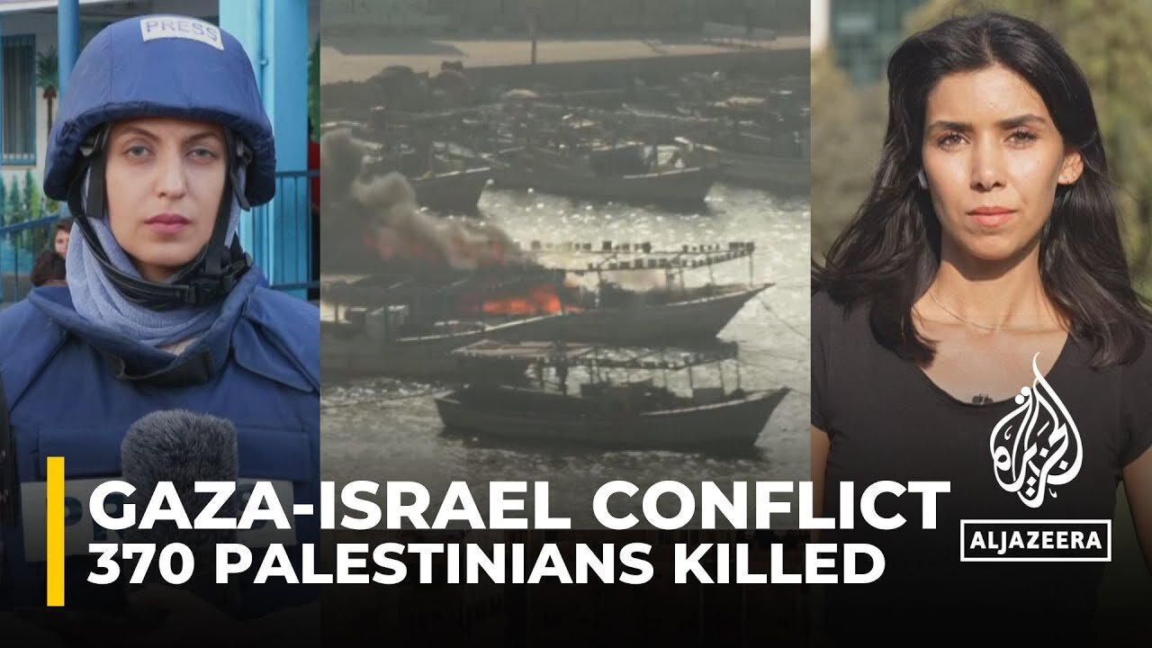 At least 370 Palestinians killed and 2,200 injured in Israeli attacks on Gaza strip-(1080p)