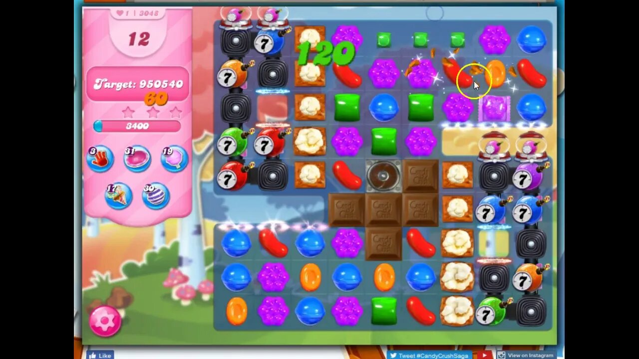 Candy Crush Level 3048 Talkthrough, 25 Moves 0 Boosters