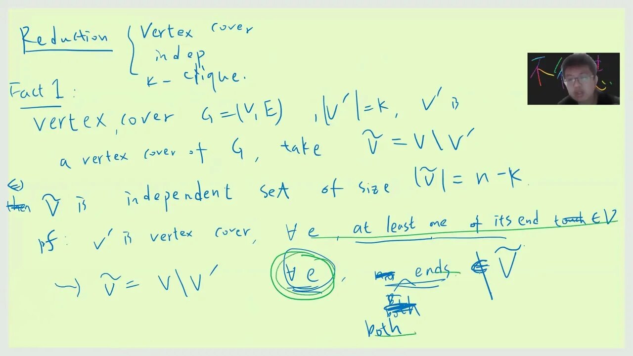 NP reduction: vertex cover, k clique and independent set are all NP complete