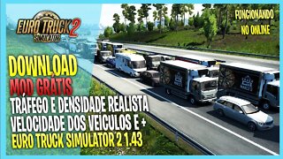 ▶️TRÁFEGO REALISTA + DENSIDADE DO TRÁFEGO PARA EURO TRUCK SIMULATOR 2 1.43