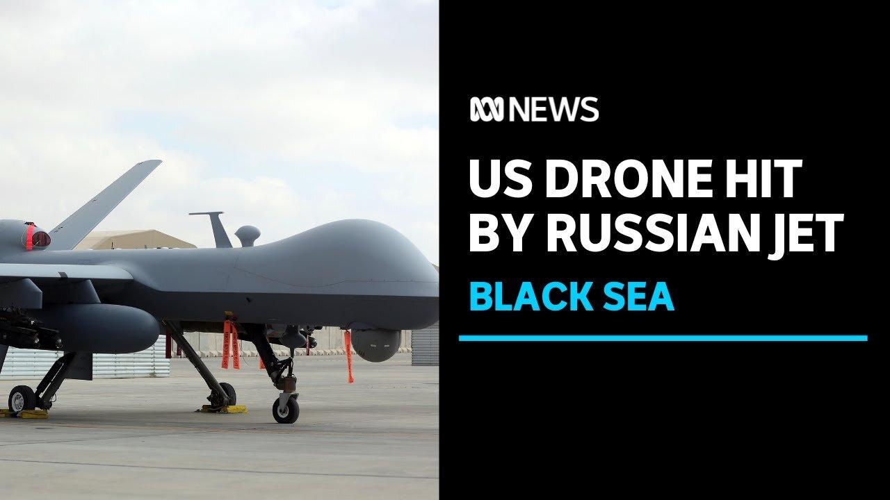 💥US DRONE HIT BY RUSSIAN JET 💥