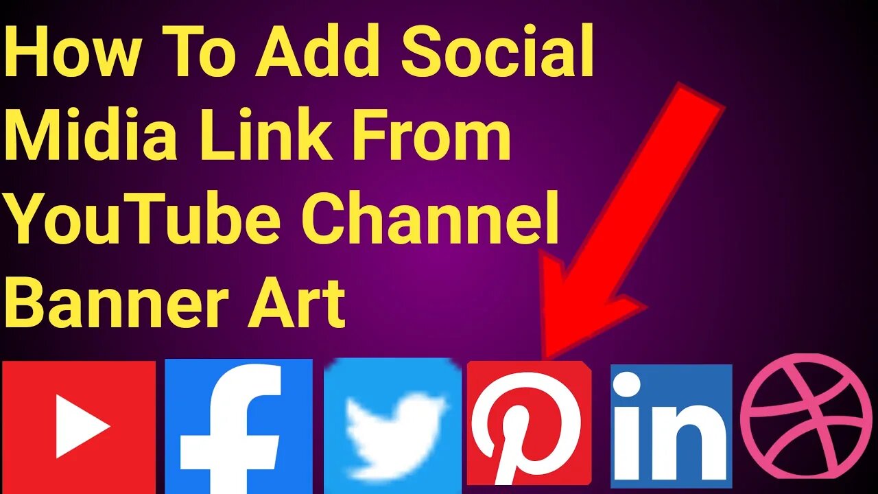 How to add social media link from YouTube channel banner art || #New_Tube