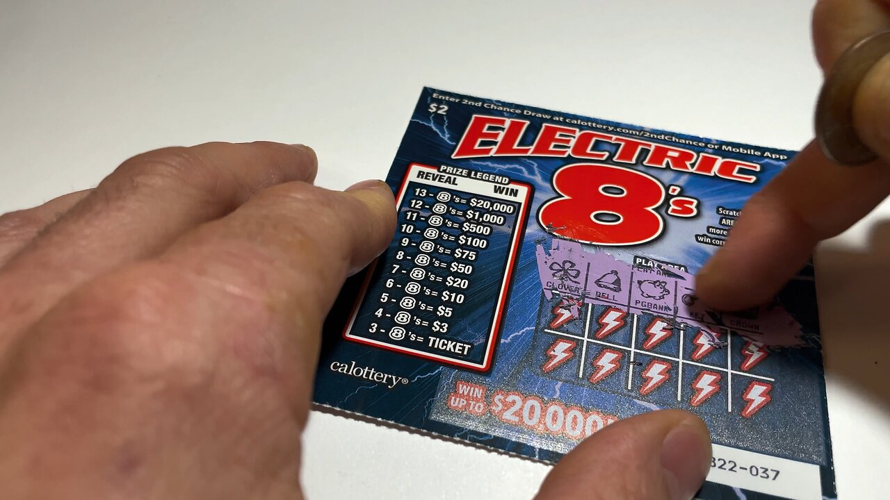 Electric 8’s - $2 - California Lottery - Scratch Off Review