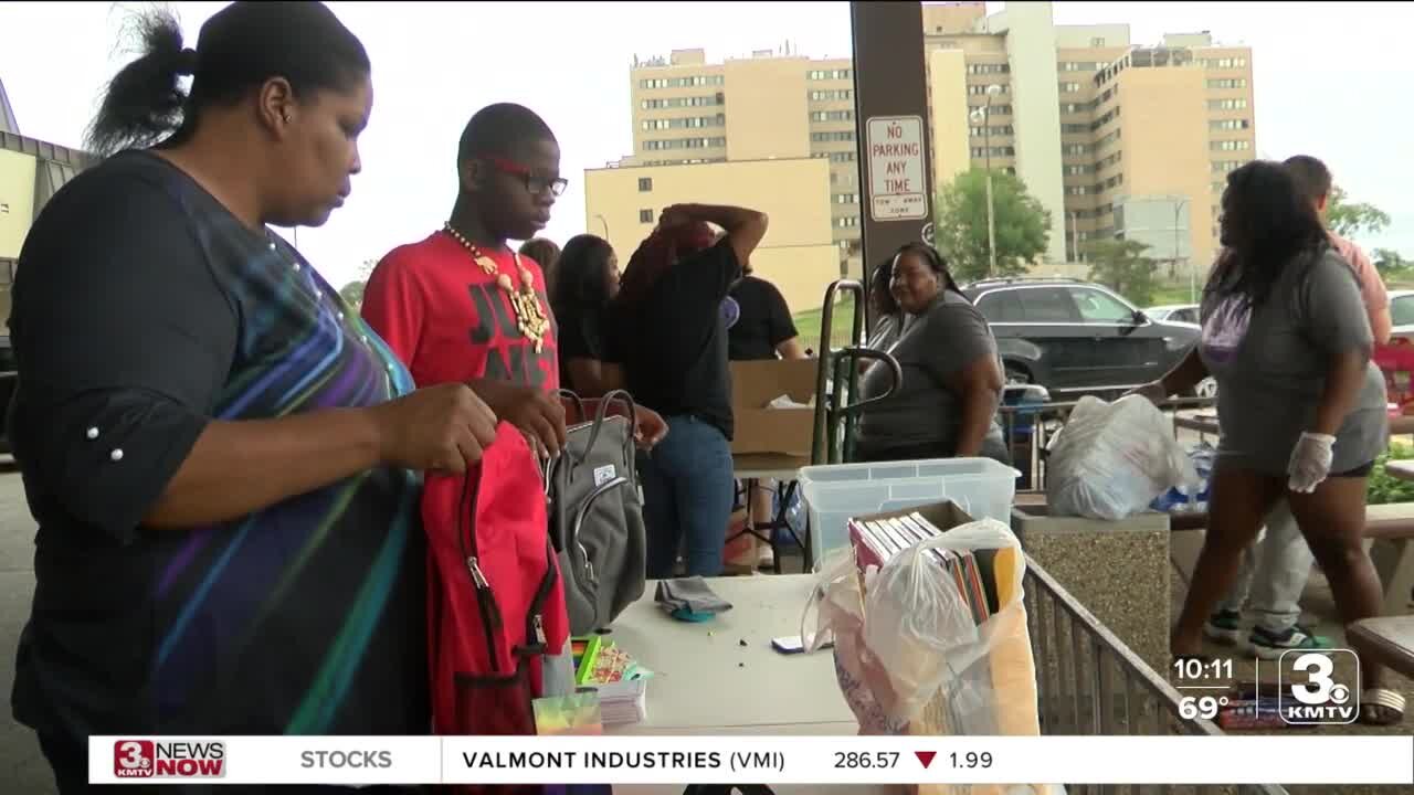 Omaha non-profit holds a giveaway of school supplies on Saturday