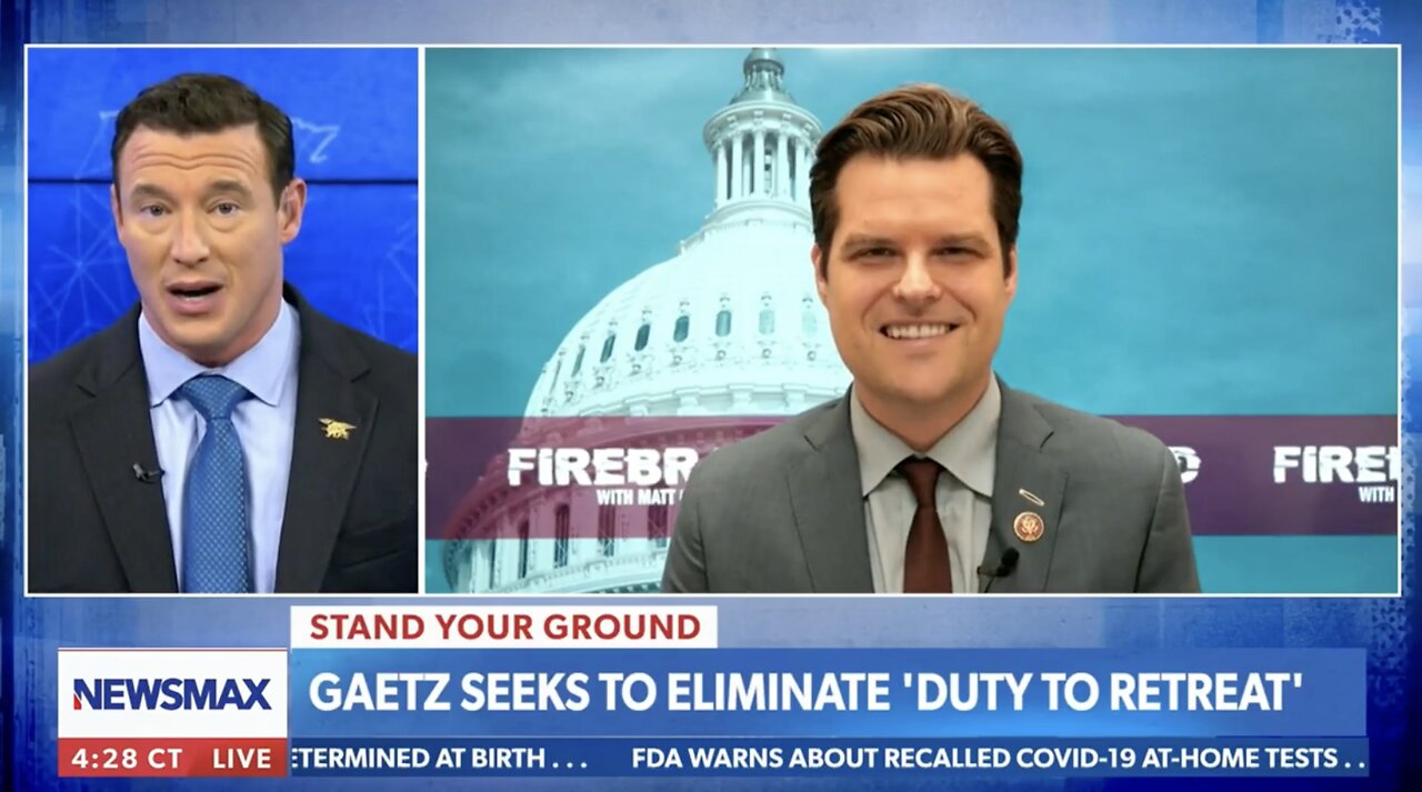 Gaetz: "Duty To Retreat" Should Be Extinguished Nationwide!