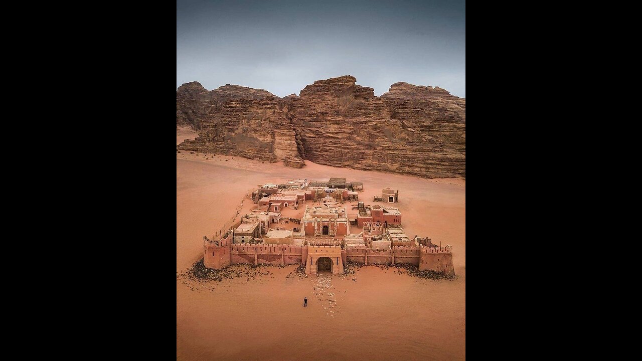An abandoned fortress near a biblical city.