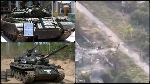 Now the Russians show in Pyatikhatki how their grandfather's T-55 (as artillery) is being used!