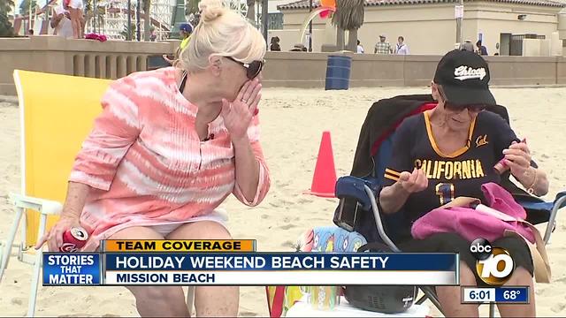Senior citizens party it up on Mission Beach for the holiday weekend