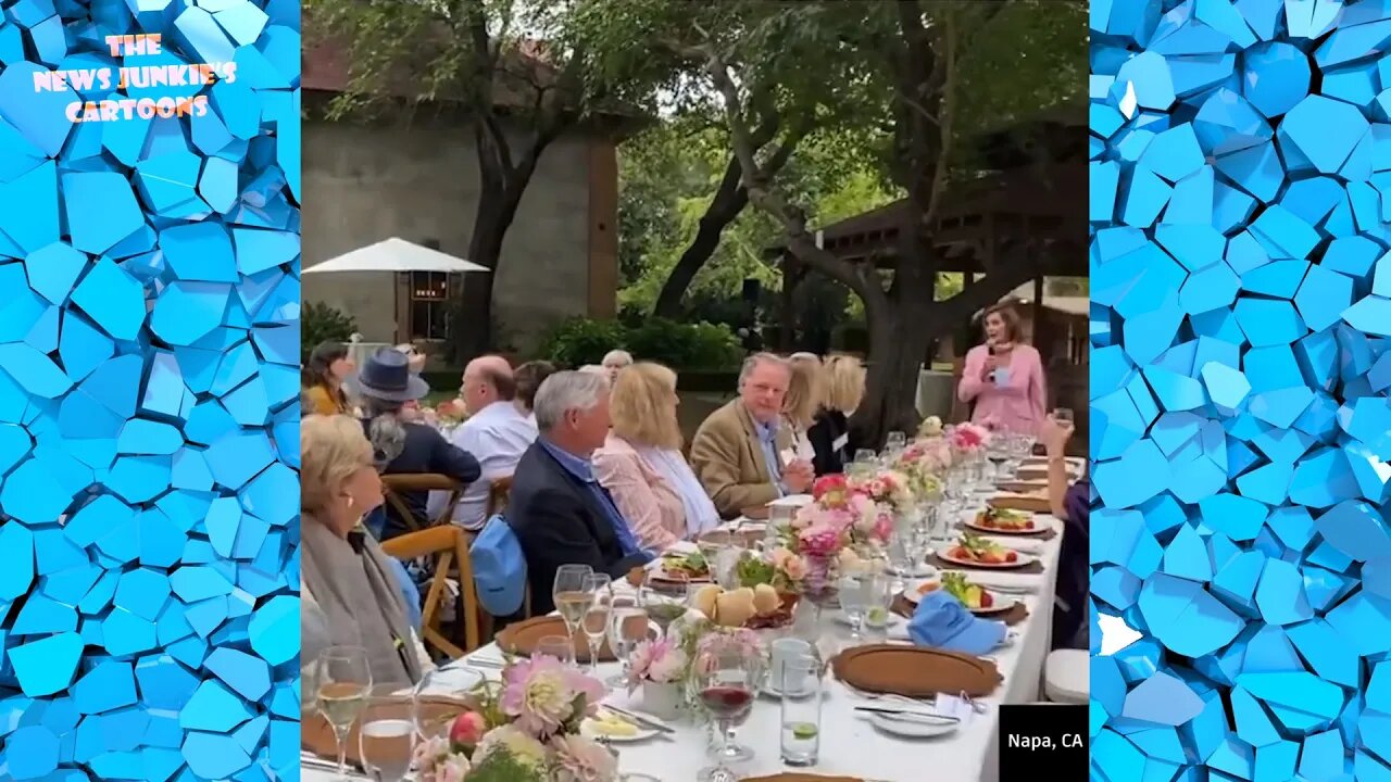 Just Pelosi talking to donors at the Democrat retreat in Napa, CA.