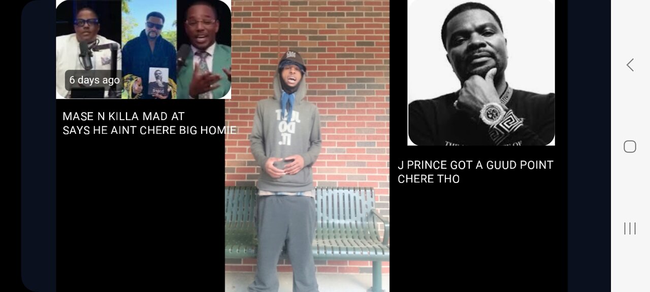 MASE N KILLA CALLED OUT J PRINCE SAYIN DA AINT GOT NO BIG HOMIE BUT J TEAM MAKES A GUUD POINT💪🏾🔵