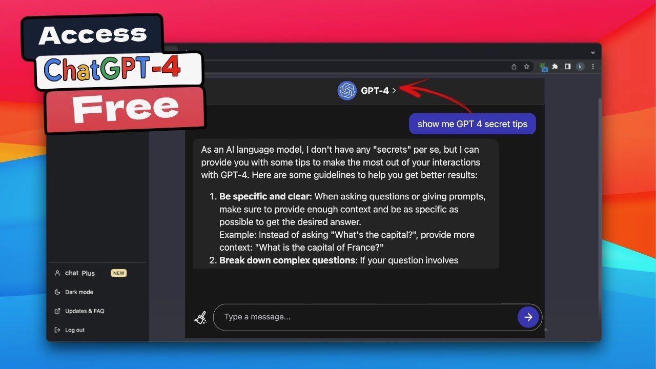 how to access/ buy Chat GPT 4 without 20 dollar | free Chat GPT 4 in 2023 | Latest Method 100%