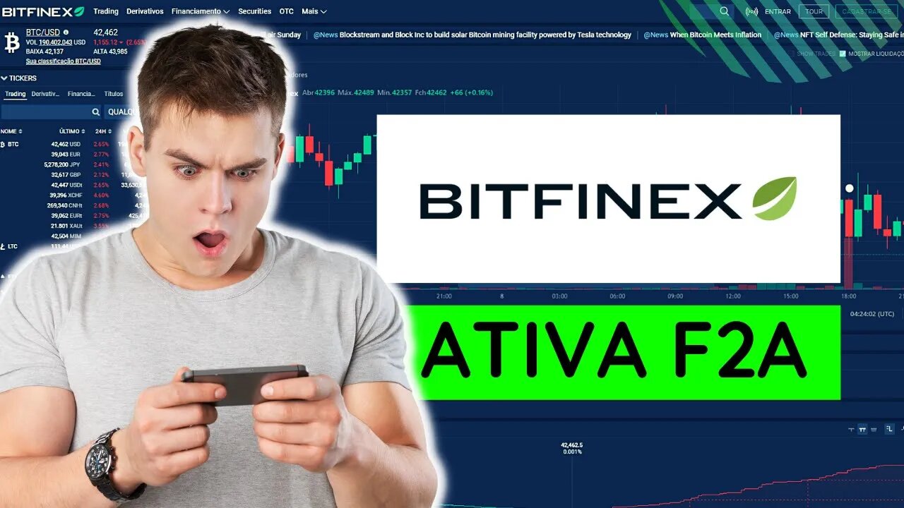 📈 BITFINEX - Aitva o F2A na CORRETORA BITFINEX