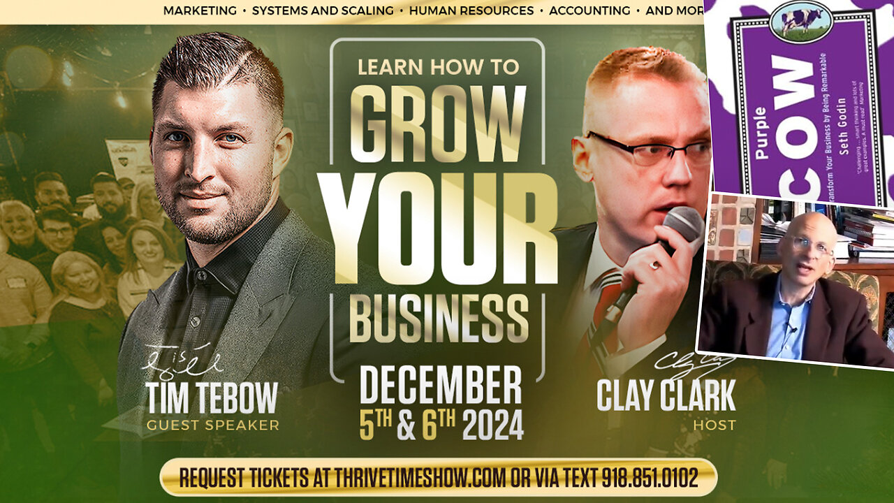 Purple Cow | Marketing 101 + “If you’re remarkable, it’s likely that some people won’t like you. That’s part of the definition of remarkable." - Godin + Tebow Joins Clay Clark's Dec 5-6 Business Workshop!