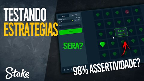 TESTANDO ESTRATÉGIAS - MINES DA STAKE