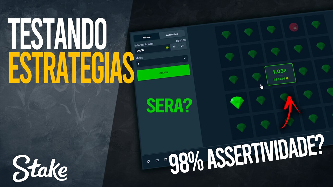 TESTANDO ESTRATÉGIAS - MINES DA STAKE