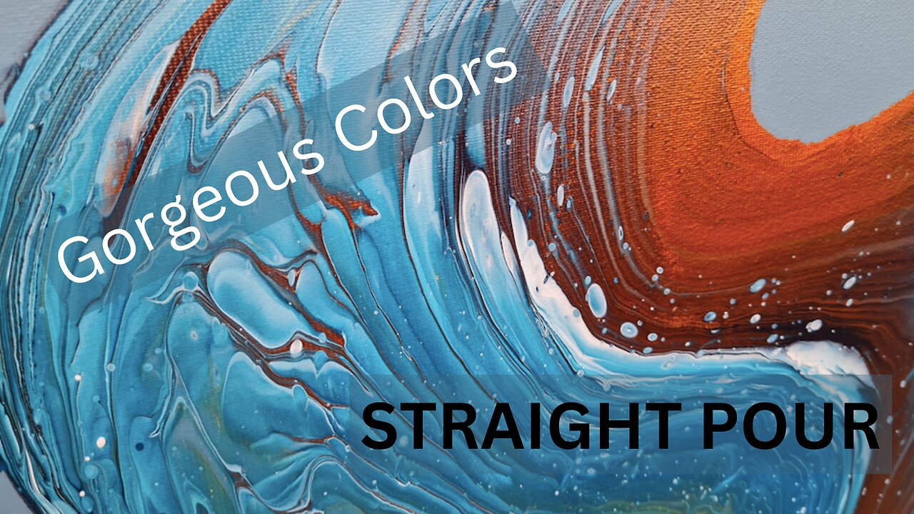 Gorgeous Colors Straight Pour #pouringacrylics #haappyflow #abstract