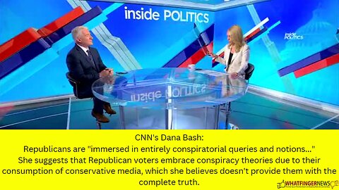 CNN's Dana Bash: Republicans are "immersed in entirely conspiratorial queries and notions..."