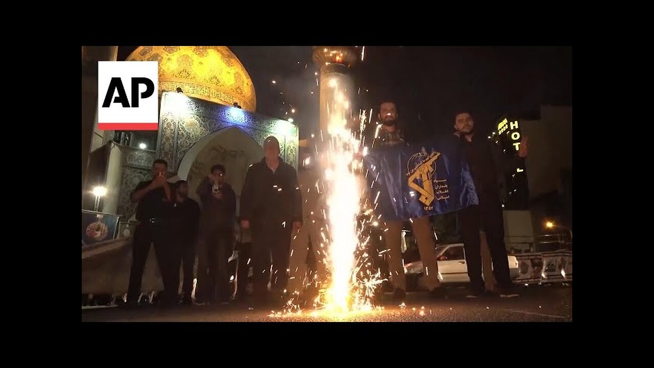 Hardliners celebrate in Tehran after Iran attack Israel with missiles drones