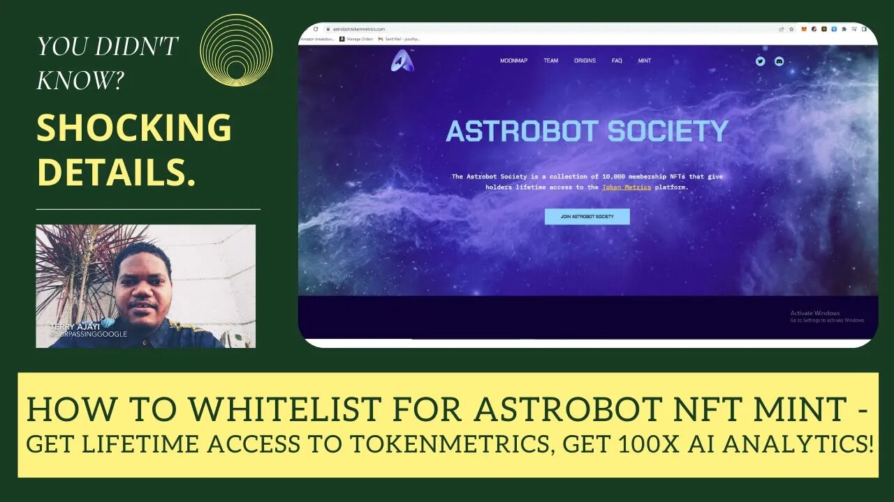 How To Whitelist For ASTROBOT NFT Mint - Get Lifetime Access To Tokenmetrics, Get 100x AI Analytics!