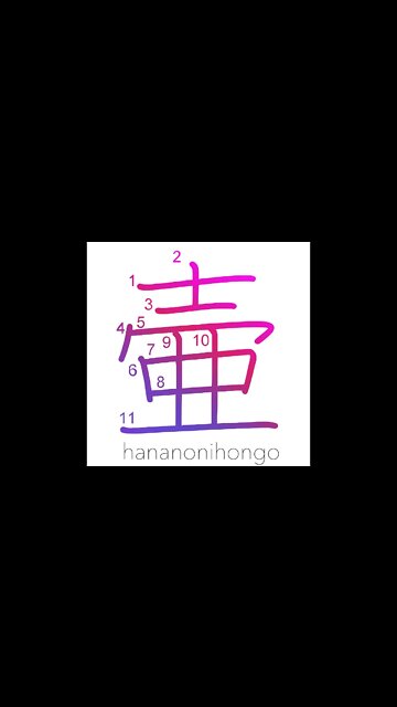 壷 - jar/pot/hinge knuckle/one's aim (新字体) - Learn how to write Japanese Kanji 壷 - hananonihongo.com