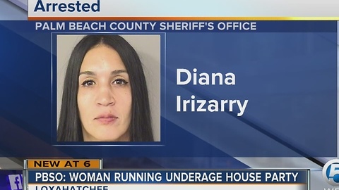 PBSO: Woman running underage house party