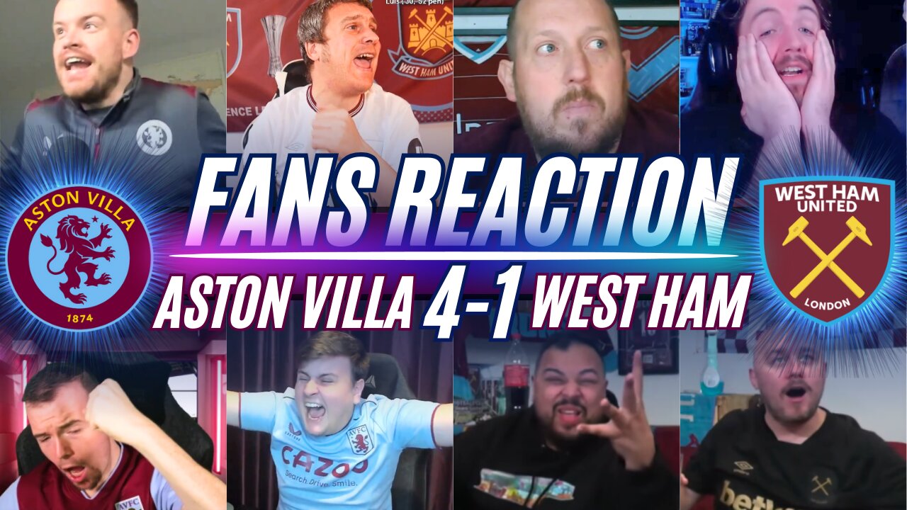 PREMIER LEAGUE FANS REACTION TO ASTON VILLA 4-1 WEST HAM | 5TH IN THE LEAGUE