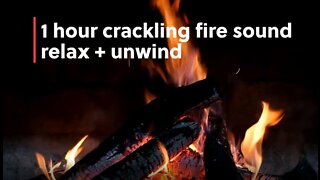 1 hour of crackling fire white noise