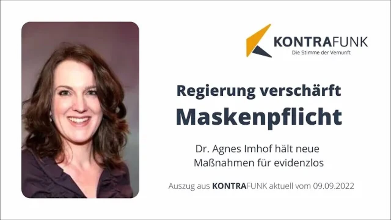 Deutschland verschärft Maskenpflicht trotz fehlender Evidenz | Kontrafunk aktuell 09.09.2022