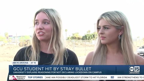 Neighbors, students react to student being hit by stray bullet