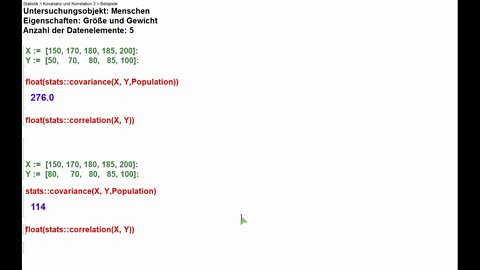 Kovarianz und Korrelation 3 ► Maße für Korrelation ► Kovarianz kontra Korrelationskoeffizient