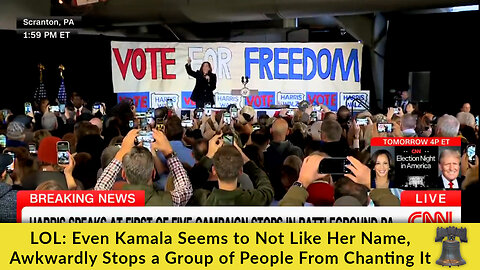 LOL: Even Kamala Seems to Not Like Her Name, Awkwardly Stops a Group of People From Chanting It