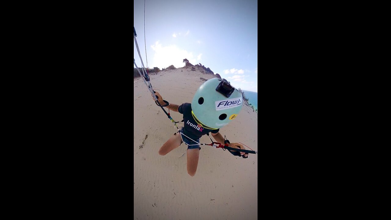 Sand slide on green machine