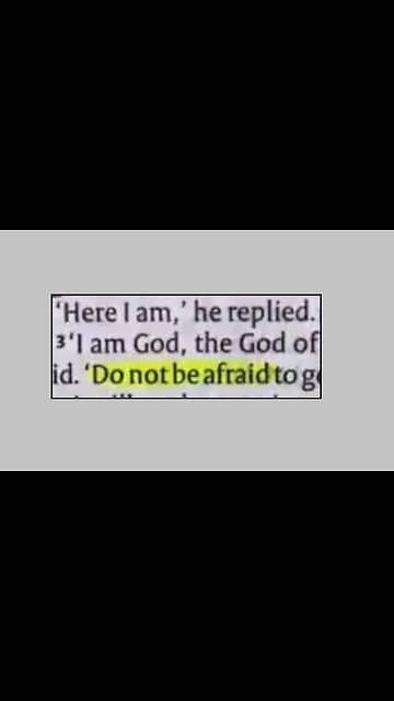 Do Not be Afraid: It is repeated 365 times in the Bible, one per day. Amen.