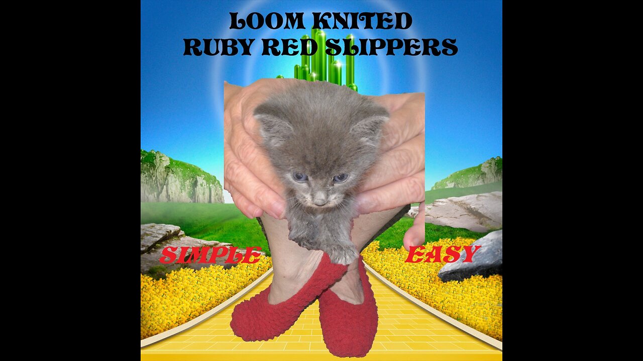 Red Loom Knitt Slippers