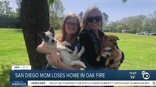 San Diego single mom loses home in Oak Fire