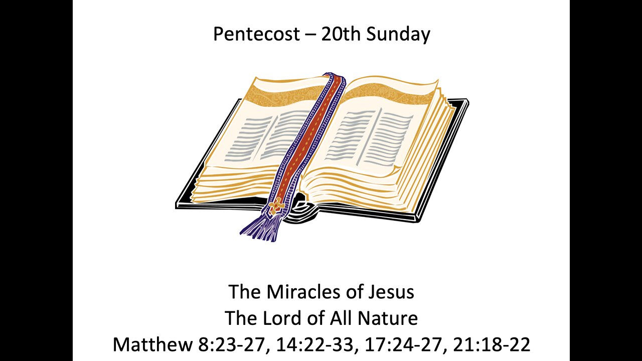 22-10-23 Sunday Elective - Miracles - Nature - Matthew