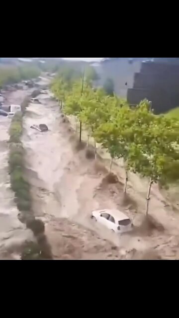 Destructive flood