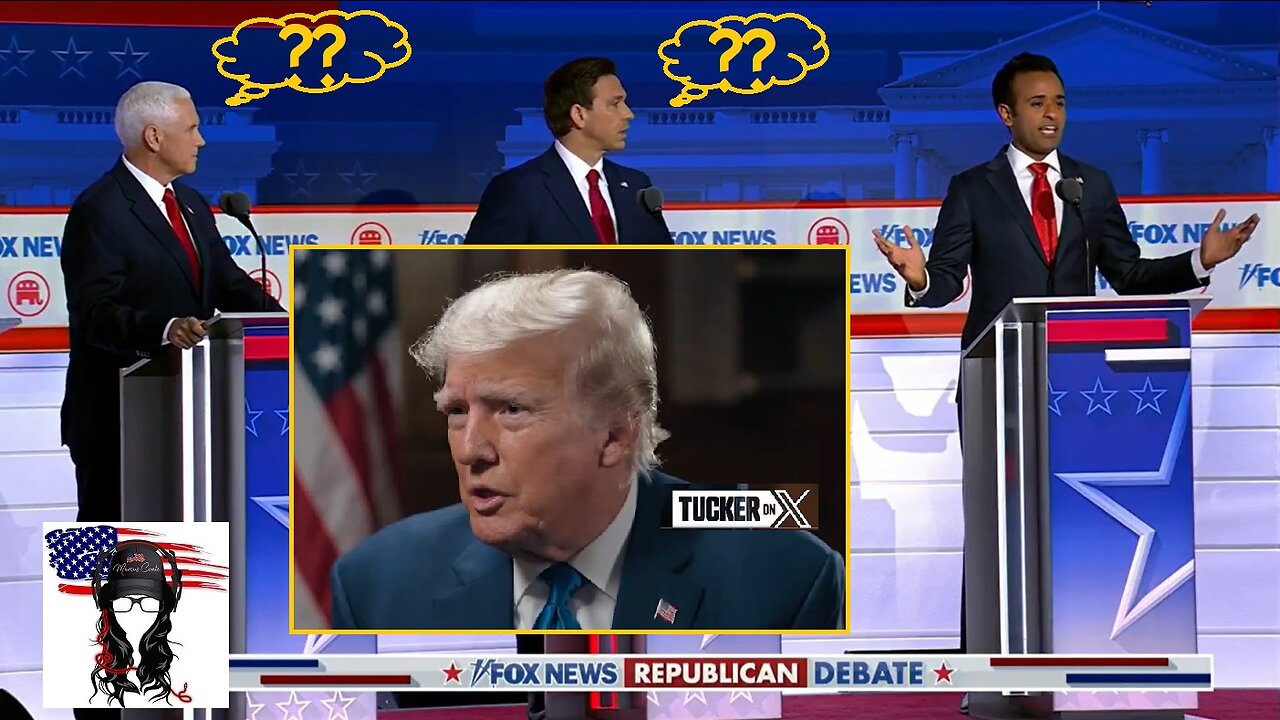TRUMP-TUCKER interview plus 1st Republican debate