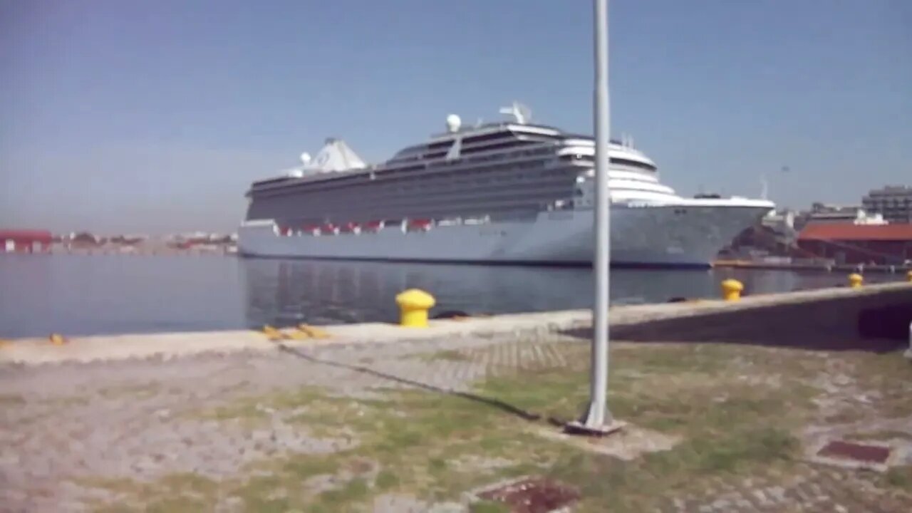 Last day today, Friday, September 16, the cruise ship Riviera in the port of Thessaloniki