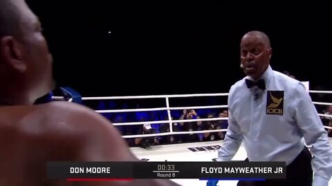 Floyd Mayweather beat Don Moore badly